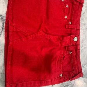 True Religion Red Mini Skirt